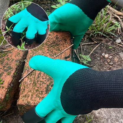 10 Pairs Professional Gardening Gloves with Integrated Digging Claws - Thorn-Proof  and Waterproof Landscape Gloves for Planting, Seeding, and Yard Work - One Size Fits All