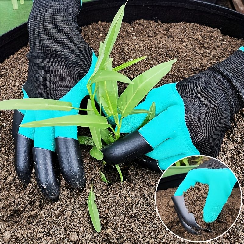 10 Pairs Professional Gardening Gloves with Integrated Digging Claws - Thorn-Proof  and Waterproof Landscape Gloves for Planting, Seeding, and Yard Work - One Size Fits All