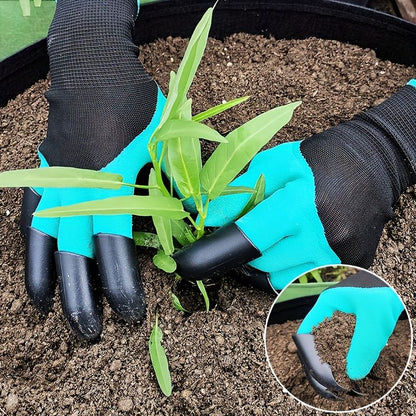 10 Pairs Professional Gardening Gloves with Integrated Digging Claws - Thorn-Proof  and Waterproof Landscape Gloves for Planting, Seeding, and Yard Work - One Size Fits All
