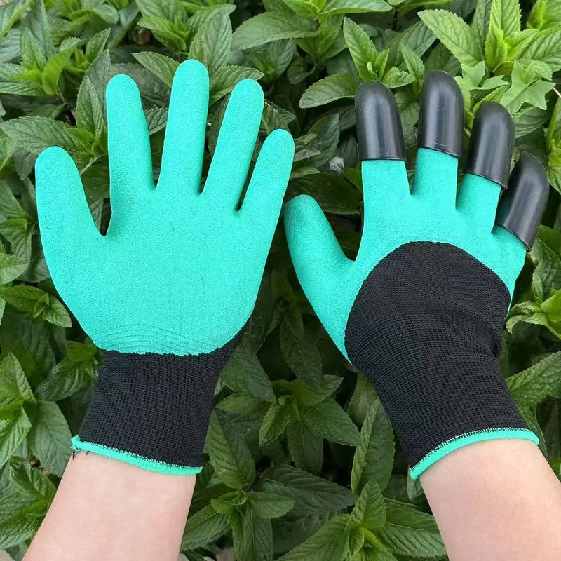 10 Pairs Professional Gardening Gloves with Integrated Digging Claws - Thorn-Proof  and Waterproof Landscape Gloves for Planting, Seeding, and Yard Work - One Size Fits All