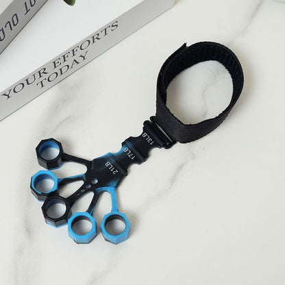 10 pcs Blue Finger Exerciser and Hand Strengthener - Adjustable Silicone Grip Strength Trainer for Physical Therapy, Athletes and Musicians - 13LB to 21LB Resistance Levels
