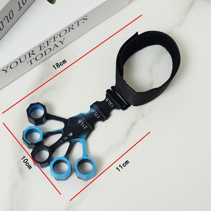 10 pcs Blue Finger Exerciser and Hand Strengthener - Adjustable Silicone Grip Strength Trainer for Physical Therapy, Athletes and Musicians - 13LB to 21LB Resistance Levels