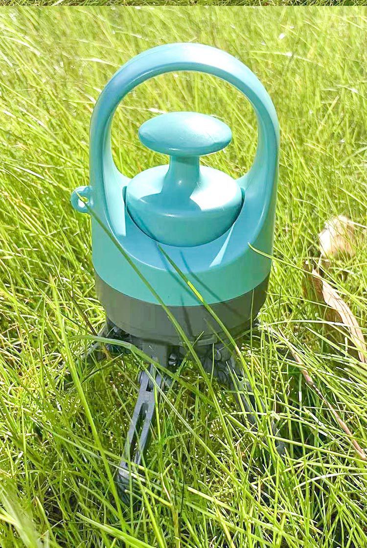 Orange Portable 6-Claw Pet Pooper Scooper - Hands-Free Dog Waste Picker with Integrated Bag Dispenser and Storage Cap - Lightweight Sanitary Waste Removal Tool for Outdoor Walking and Travel