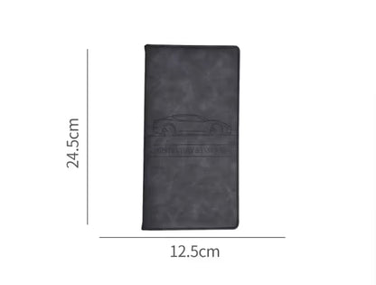 3 Pcs Premium PU Leather Car Registration and Insurance Holder - Slim Auto Document Organizer, Driver's License Wallet and Travel Passport Folder - Red