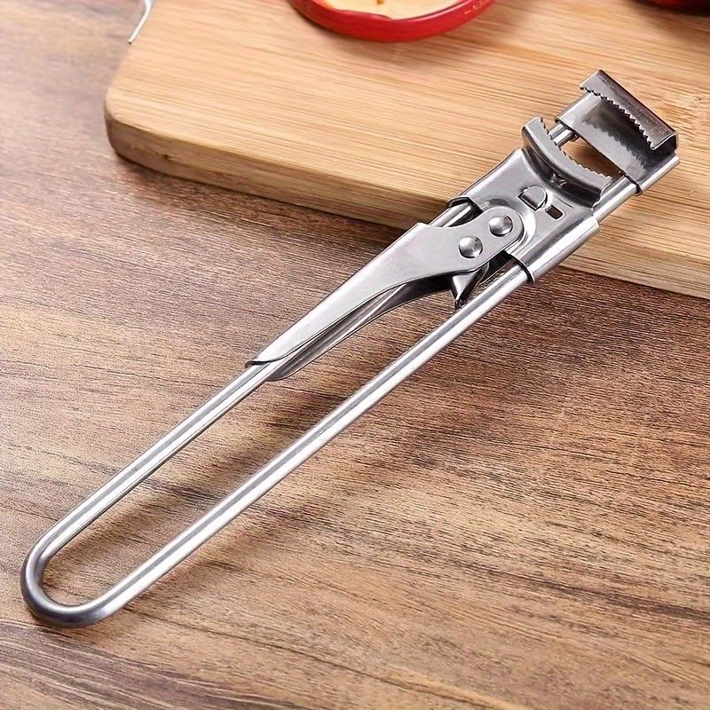 2 Set/4 Pcs Adjustable Jar Opener - Durable Stainless Steel Manual Lid Remover - Effortless Kitchen Gadget for Weak Hands and Seniors, Versatile Multi Size Can Opener, Space Saving Ergonomic Design