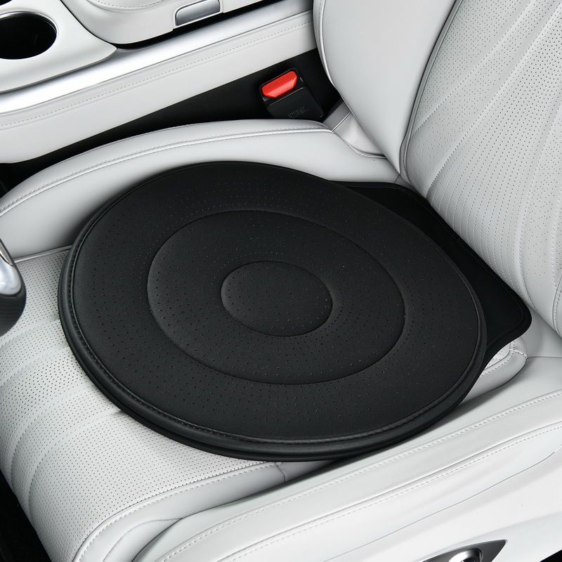 Black 360 Degree Rotating Car Seat Cushion - 53cm Nano Tech Swivel Mobility Aid - Easy Vehicle Entry and Exit for Seniors, Breathable Non Slip Ergonomic Support for Home Office and Travel