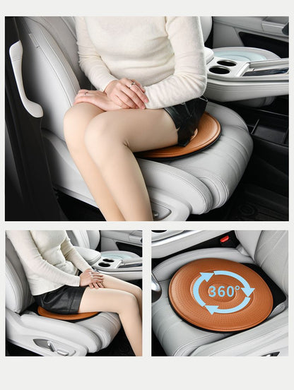 Black 360 Degree Rotating Car Seat Cushion - 53cm Nano Tech Swivel Mobility Aid - Easy Vehicle Entry and Exit for Seniors, Breathable Non Slip Ergonomic Support for Home Office and Travel