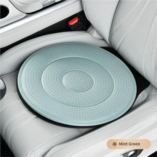 Mint Green 360 Degree Rotating Car Seat Cushion - 53cm Nano Tech Swivel Mobility Aid - Easy Vehicle Entry and Exit for Seniors, Breathable Non Slip Ergonomic Support for Home Office and Travel
