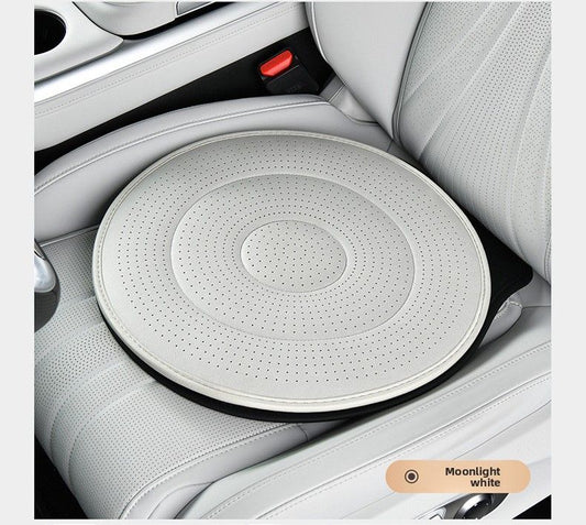 Moonlight White 360 Degree Rotating Car Seat Cushion - 53cm Nano Tech Swivel Mobility Aid - Easy Vehicle Entry and Exit for Seniors, Breathable Non Slip Ergonomic Support for Home Office and Travel