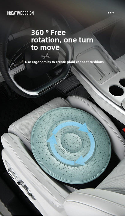 Moonlight White 360 Degree Rotating Car Seat Cushion - 53cm Nano Tech Swivel Mobility Aid - Easy Vehicle Entry and Exit for Seniors, Breathable Non Slip Ergonomic Support for Home Office and Travel