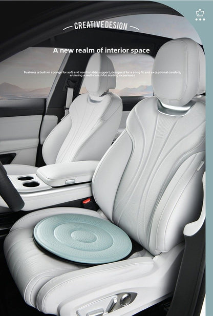 Moonlight White 360 Degree Rotating Car Seat Cushion - 53cm Nano Tech Swivel Mobility Aid - Easy Vehicle Entry and Exit for Seniors, Breathable Non Slip Ergonomic Support for Home Office and Travel