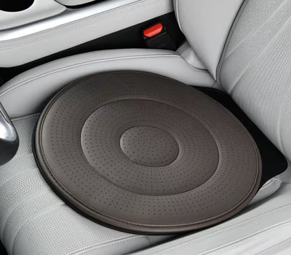 Coffee 360 Degree Rotating Car Seat Cushion - 53cm Nano Tech Swivel Mobility Aid - Easy Vehicle Entry and Exit for Seniors, Breathable Non Slip Ergonomic Support for Home Office and Travel