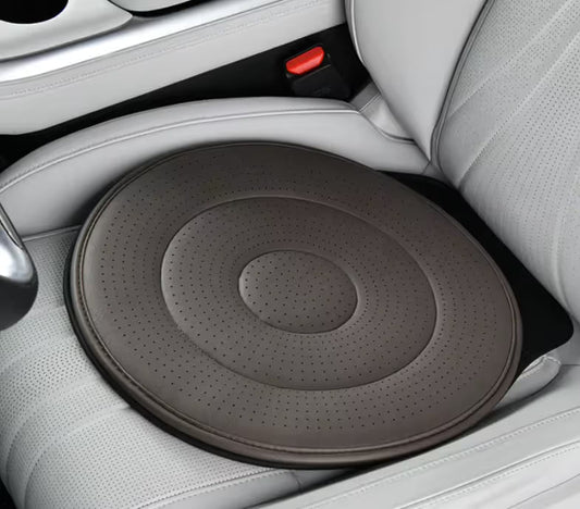 Coffee 360 Degree Rotating Car Seat Cushion - 53cm Nano Tech Swivel Mobility Aid - Easy Vehicle Entry and Exit for Seniors, Breathable Non Slip Ergonomic Support for Home Office and Travel