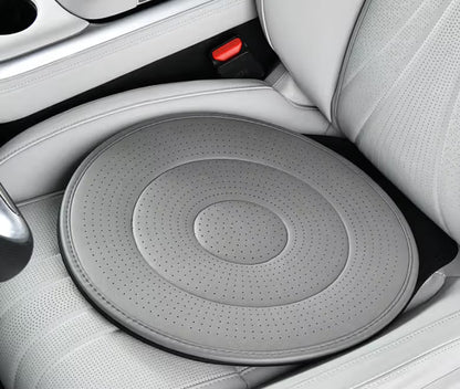 Gray 360 Degree Rotating Car Seat Cushion - 53cm Nano Tech Swivel Mobility Aid - Easy Vehicle Entry and Exit for Seniors, Breathable Non Slip Ergonomic Support for Home Office and Travel