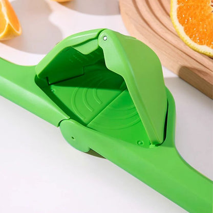 Manual Citrus Juicer 3 Piece Fold Flat Lemon Squeezer Set - Handheld Plastic Fruit Press, Space Saving Easy Clean Kitchen Juicer for Lemon, Lime and Orange