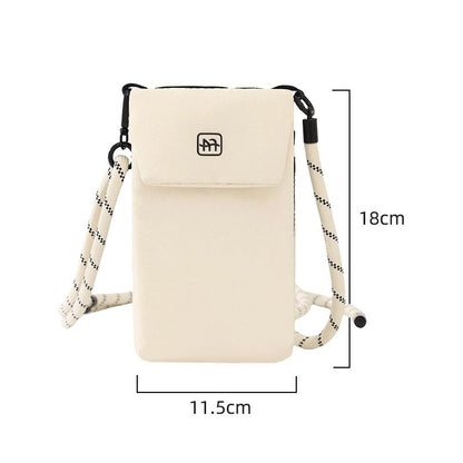 Beige Crossbody Phone Bag - Compact Travel Wallet with Large Capacity Multi Compartment Storage, Wear Resistant Shoulder Pouch for Phone, Coins and Daily Essentials