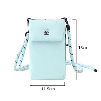 Blue Crossbody Phone Bag - Compact Travel Wallet with Large Capacity Multi Compartment Storage, Wear Resistant Shoulder Pouch for Phone, Coins and Daily Essentials