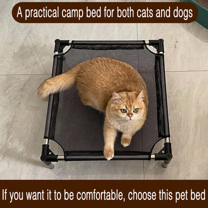 L Breathable and Cooling Elevated Pet Bed - Perfect for Dogs, Provides Comfort and Airflow
