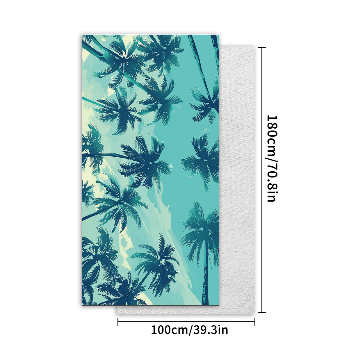 TW1 - Double-Sided Printed Beach Towel - Soft Microfiber - 100x180cm