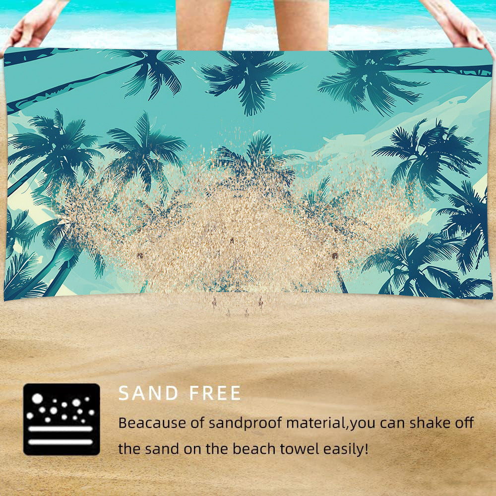 TW15 - Double-Sided Printed Beach Towel - Soft Microfiber - 100x180cm