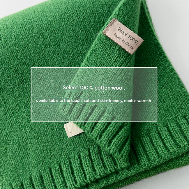 Orange Luxurious 100% Wool Scarf for Women and Men - Soft, Warm, and Stylish