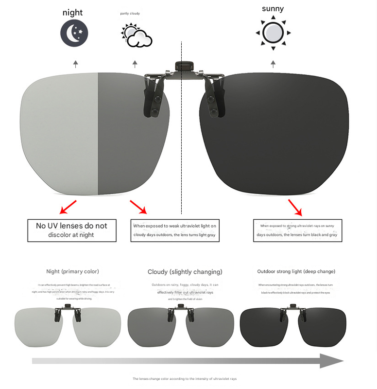 Quicksilver 2-Piece Flip-Up Sunglasses Clip-On Set for Glasses - UV-Protective Square Polarized Lenses for Driving