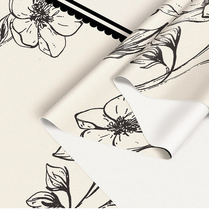 Style A Black and  Beige Premium PVC Tablecloth - Oil & Water Resistant Table Cover for Dining Tables (120 x 180 cm)