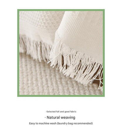 180*420CM Black and Dark Grey Premium Polyester Sofa Throw Blanket, Multi-Seasonal Use, Sofa Protector
