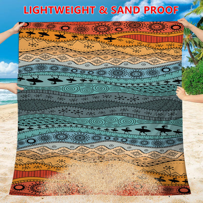 Style STD-001-12 Colorful Quick Dry Beach Mat Sand Proof Waterproof Outdoor Picnic Blanket - Compact & Lightweight