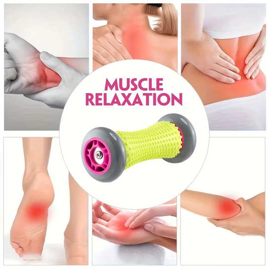 Grey And Black Foot Massage Roller - Plantar Fasciitis & Muscle Relief Tool