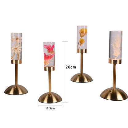 lily Eternal Flower Acrylic Table Lamp - Color-Changing LED, USB Rechargeable, Touch Control