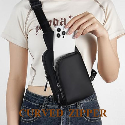 Light Blue Trendy Waterproof Sling Bag - Lightweight Crossbody Chest Pack, Adjustable Strap