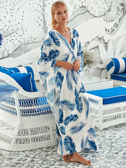 Style 9 Loose Fit Caftan Dress - Resort Style Beach Coverup for Women