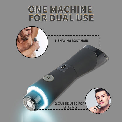 Black Electric Shaver for Women - Painless Hair Remover with USB Charging