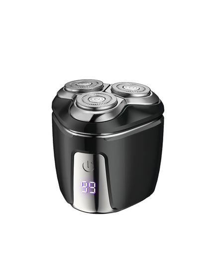 Black Mini Electric Shaver for Men - Portable & Rechargeable Razor for Travel