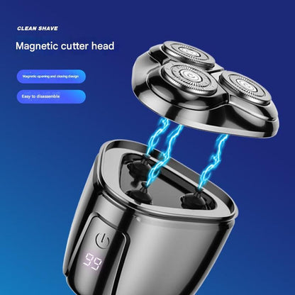 Black Mini Electric Shaver for Men - Portable & Rechargeable Razor for Travel