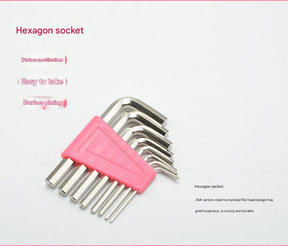 39-Piece Home Tool Kit - Pink Carbon Steel Hardware Set