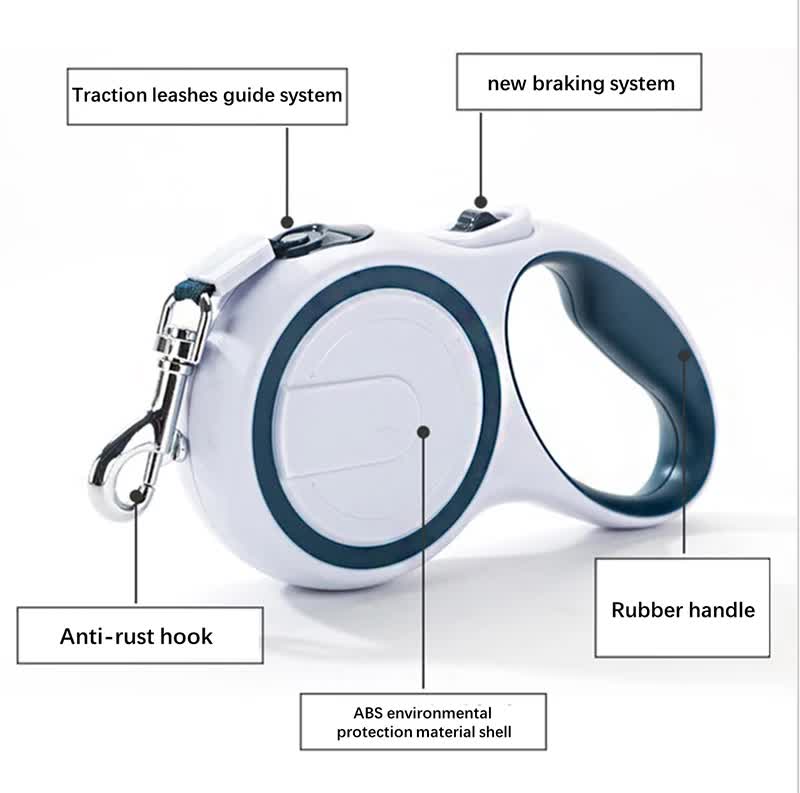 Coffee 5M Pet Leash Retractable - Tangle-Free, Extendable Pet Leash for Walking
