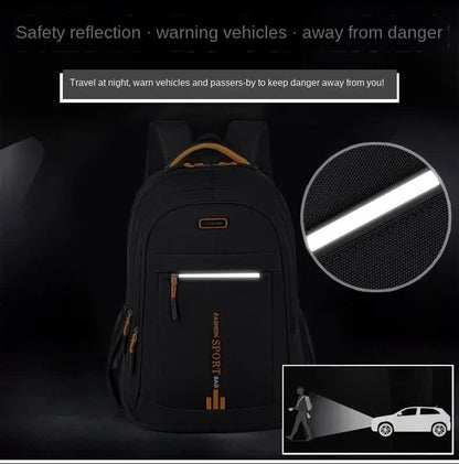 Black And Blue Large Capacity Business Backpack for Men and Women - Waterproof Laptop School Bag with Breathable Design