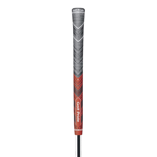 2 Pcs Red MCC PLUS4 Midsize Golf Grip - Rubber and Cotton Thread Hybrid, 265 mm, 72g, Core 60