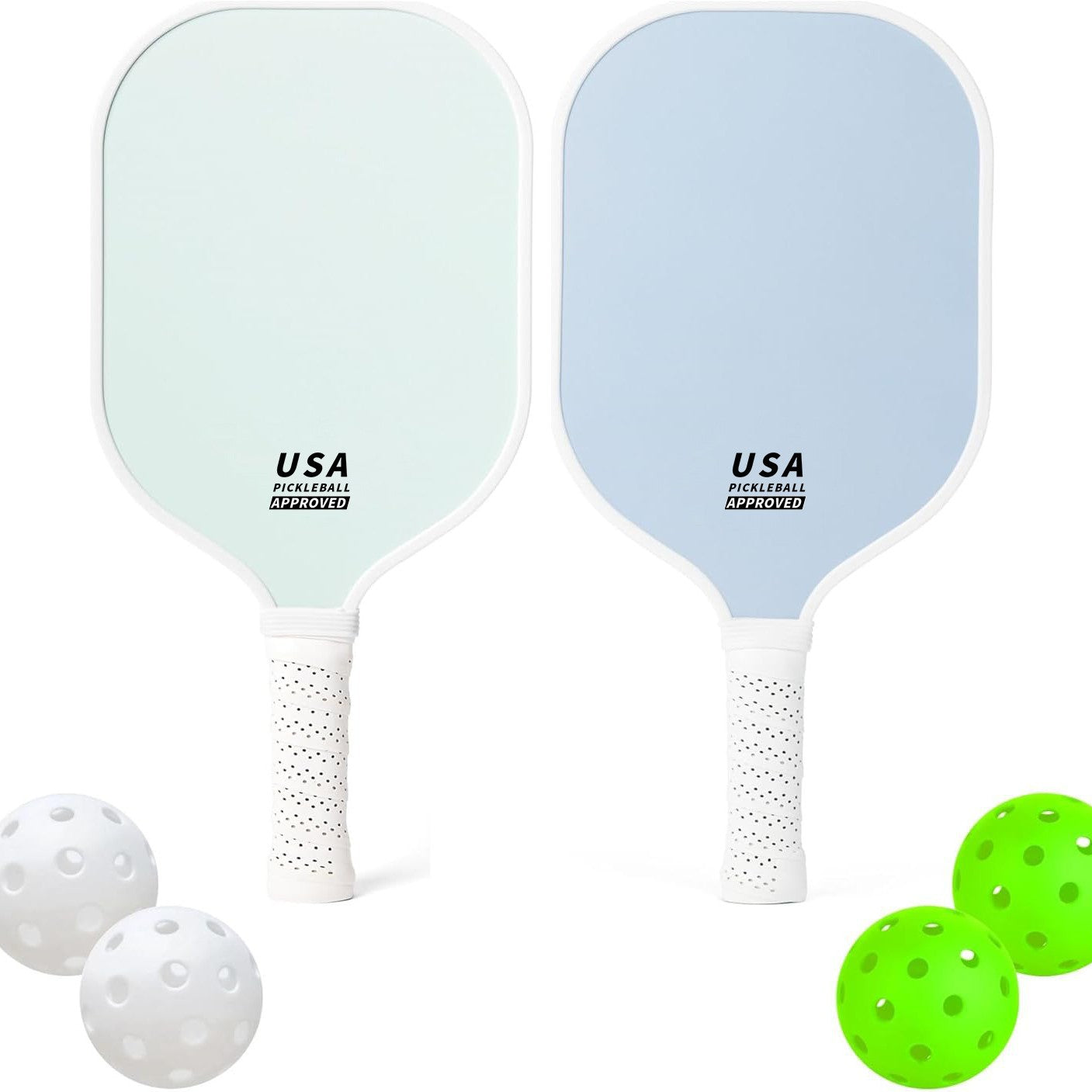 Dark Blue Fiberglass Pickleball Paddle - Lightweight 215g with Anti-Slip TPU Grip for Outdoor Sports
