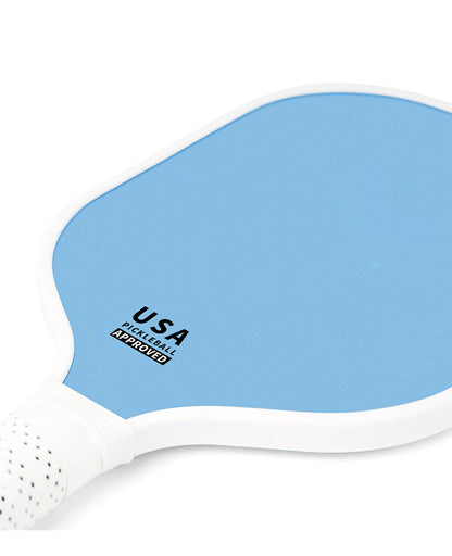 Light Green Fiberglass Pickleball Paddle - Lightweight 215g with Anti-Slip TPU Grip for Outdoor Sports