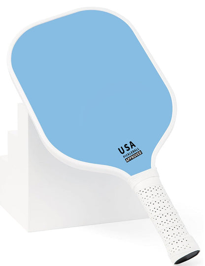 Navy Blue Fiberglass Pickleball Paddle - Lightweight 215g with Anti-Slip TPU Grip for Outdoor Sports
