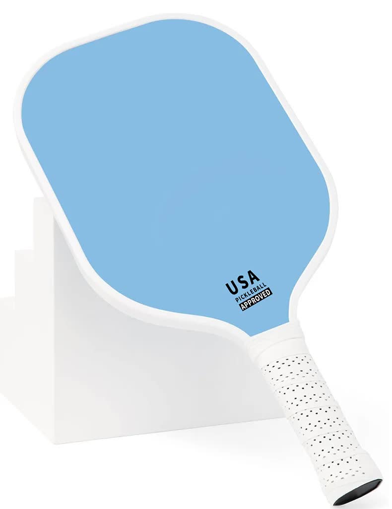 Red Fiberglass Pickleball Paddle Set - 2 Minimalist Paddles, 4 Balls, and Carry Bag for Outdoor Play