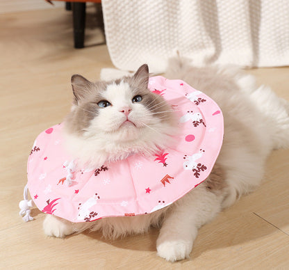 2 Pcs Size S Pink Comfortable Pet Recovery Collar | Waterproof Anti-Lick Collar for Cats & Dogs