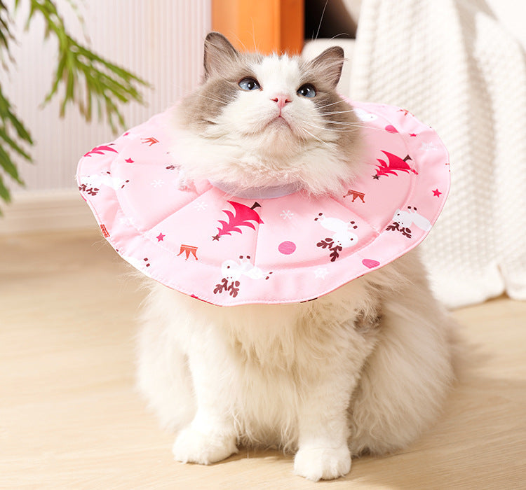 2 Pcs Size L Pink Comfortable Pet Recovery Collar | Waterproof Anti-Lick Collar for Cats & Dogs