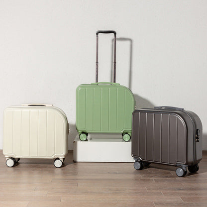 Khaki Compact 18-Inch Carry-On Suitcase | Lightweight ABS Hardside Spinner Luggage