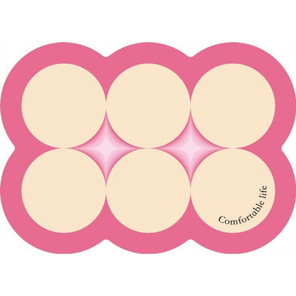 Style 4 Pink And Beige Absorbent Diatomaceous Earth Pet Feeding Mat - Non-Slip & Quick Dry Placemat (50x80cm)