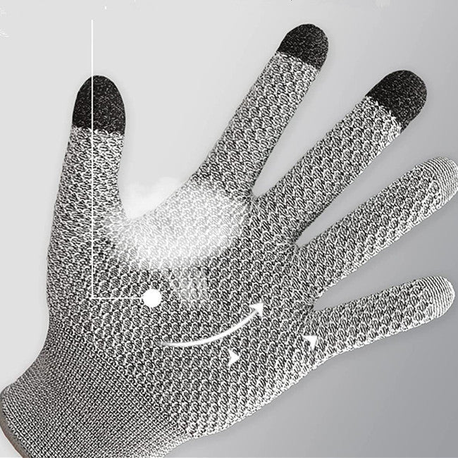 Pink 3-Pack Cut Resistant Gloves (Level 5 Protection) – Pineapple Grip, Touchscreen Compatible, Food Safe for Kitchen, Butcher & Fish Cleaning – One Size Fits Most