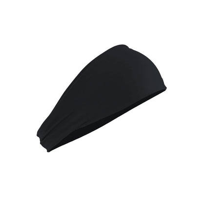 Black 5-Pack Wide Sports Headbands for Women - Non-Slip Yoga Headwraps with Sweat-Wicking Fabric (88% Nylon+12% Spandex)